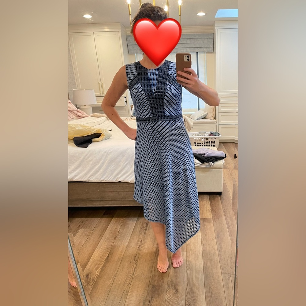 BCBGMAXAZRIA Blue Strapless Dress XS